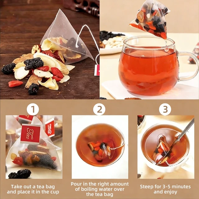 Alt view image 5 of 7 - 30 Packs Ginseng Six Treasure Tea Bags - Red Date Kidney Health Herbal Tea