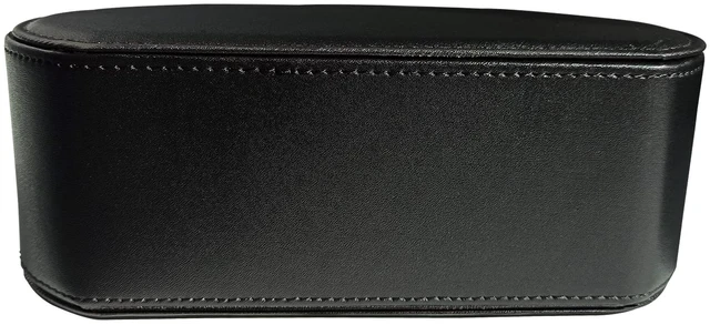Alt view image 3 of 7 - Leather Remote Control Holder with 5 Compartments TV Remote Caddy Storage Box/Tray,Desktop Organizer Store Controller,Glasses,Brush,Media Player,Pen,Space Saver for Bedside Table/Office Desk(Black)