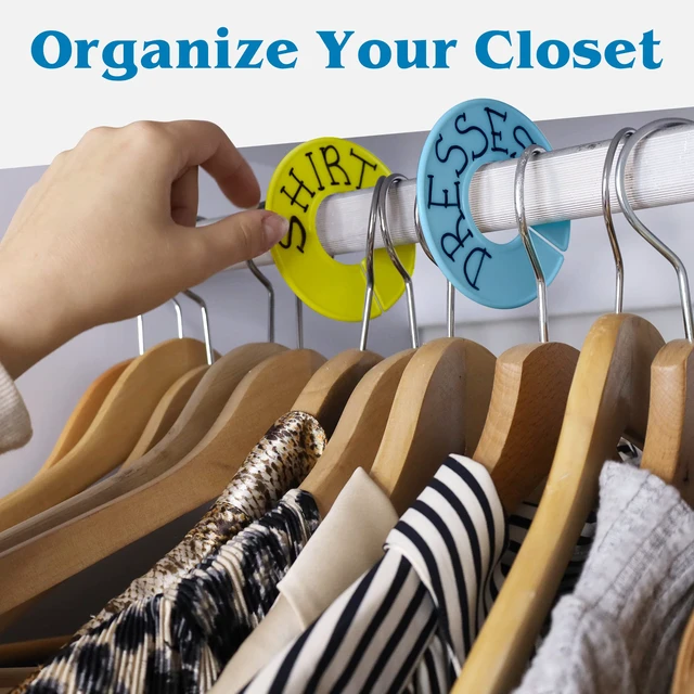 Alt view image 2 of 7 - Set of 30 Color Closet Dividers for Hanging Clothes Clothing Rack Dividers for Organization