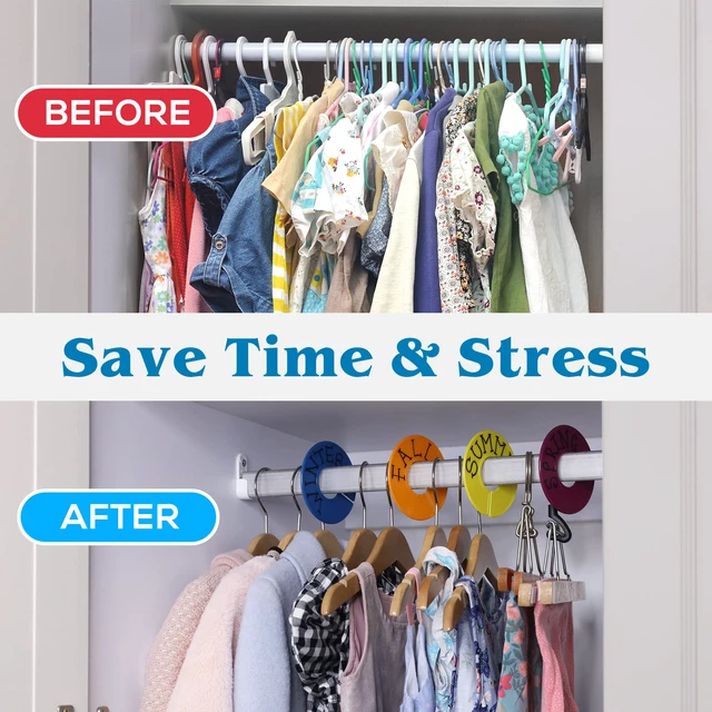 Alt view image 4 of 7 - Set of 30 Color Closet Dividers for Hanging Clothes Clothing Rack Dividers for Organization
