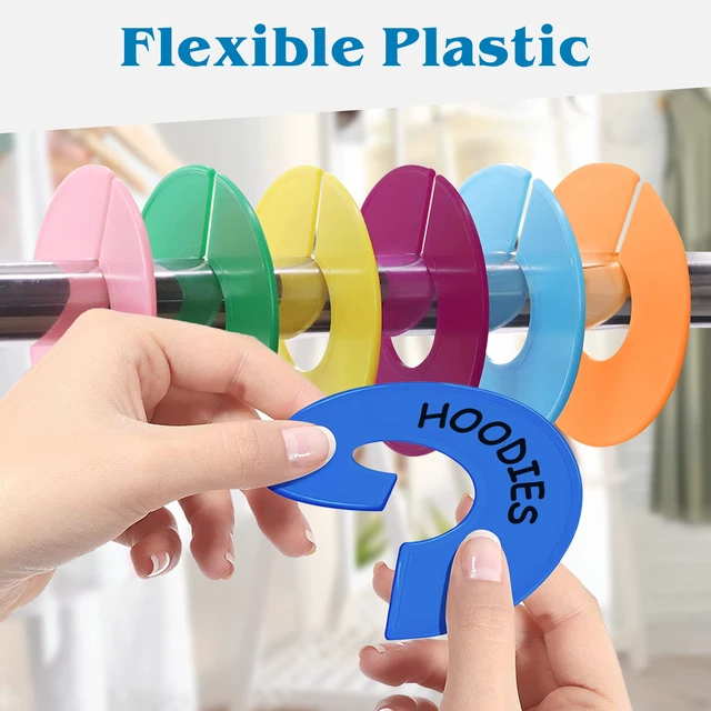 Alt view image 7 of 7 - Set of 30 Color Closet Dividers for Hanging Clothes Clothing Rack Dividers for Organization