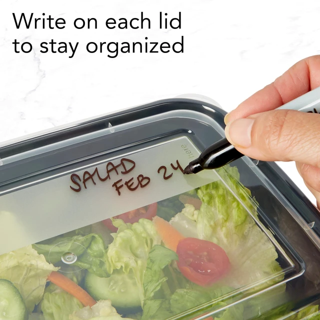 Alt view image 7 of 7 - Meal Prep Containers, Single Compartment 10-Pack | BPA-Free Reusable Food Storage, Microwave & Freezer Safe, Stackable Meal Prep Containers for Lunches and Snacks