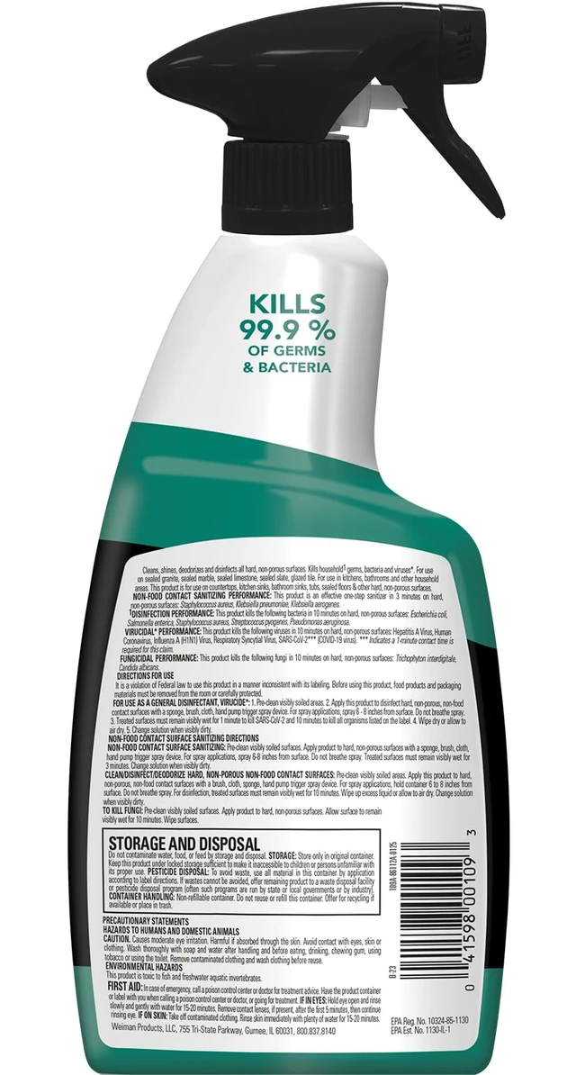 Alt view image 4 of 6 - Weiman Disinfectant Granite Daily Clean & Shine, 24 fl oz (Pack of 1)