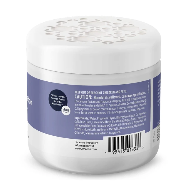 Alt view image 7 of 7 - Basics Gel Odor Eliminator, Activated Charcoal, Lavender Scent, 17Oz, 1-Pack