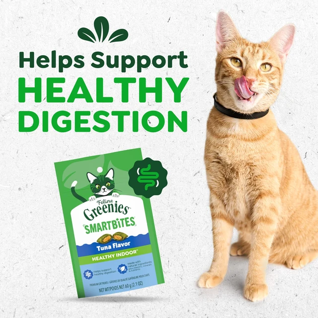 Alt view image 4 of 6 - Greenies Feline Smartbites Healthy Indoor Cat Treats, Tuna, 2.1oz