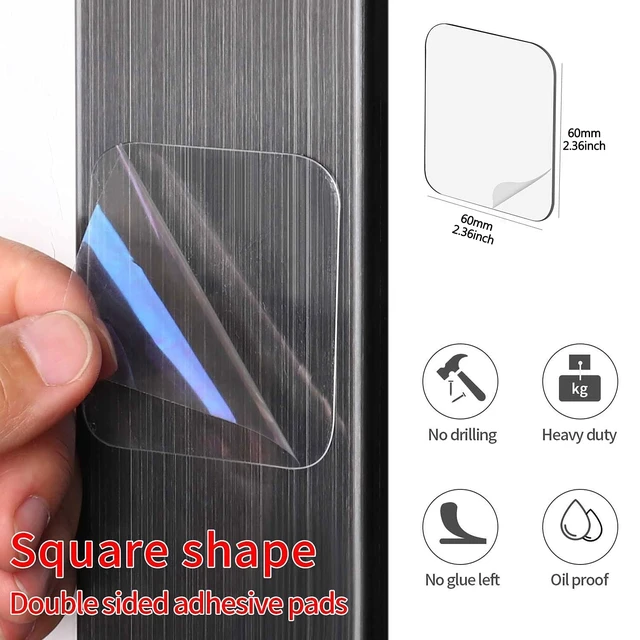 Alt view image 3 of 6 - 50PCS Double Sided Adhesive Pads, 1-3/8inch Square Pre-Cut Tape, 0.52MM Thickness
