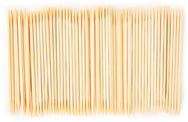 Main image of HOPELF Double-Point Bamboo Toothpicks for Teeth Cleaning, Appetizer, Olive, Barbecue, Fruit, 600 Count