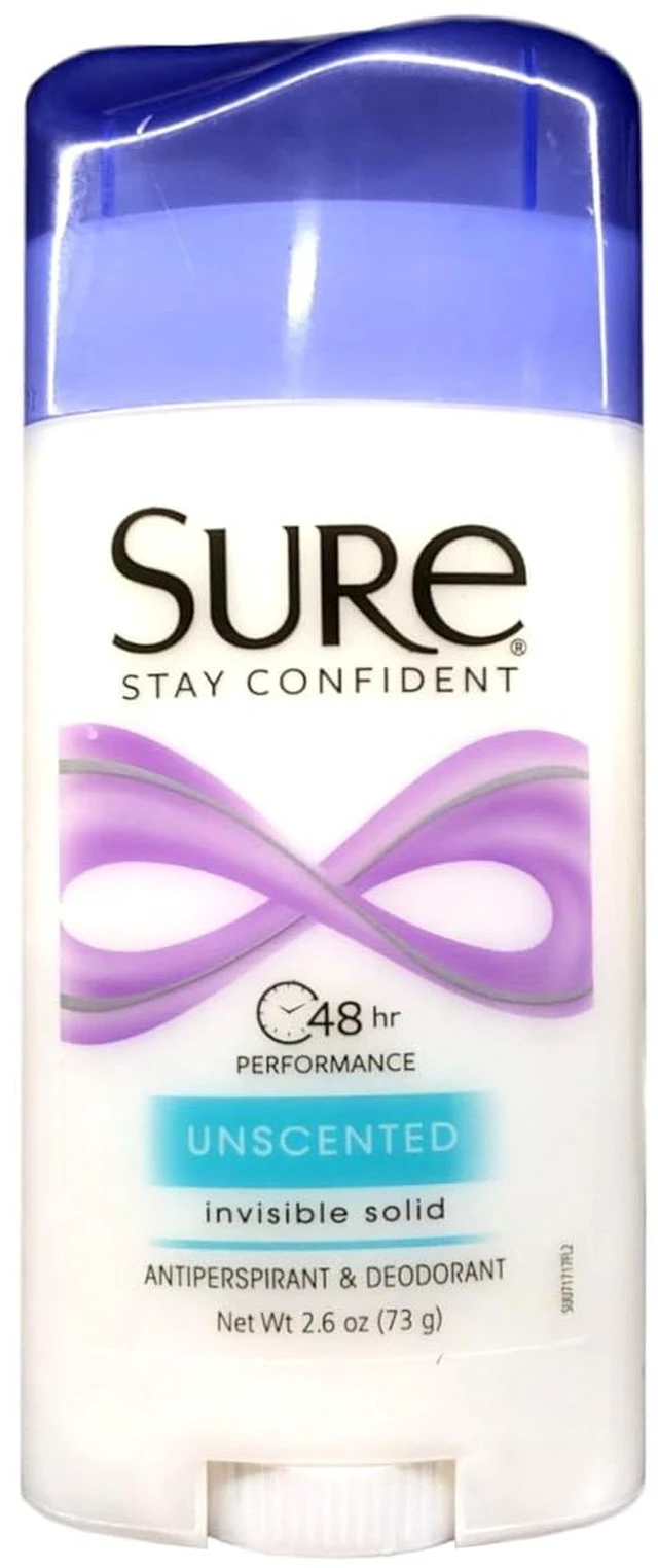 Alt view image 3 of 5 - Sure Deodorant 2.6oz Invisible Solid Unscented Pack of 3