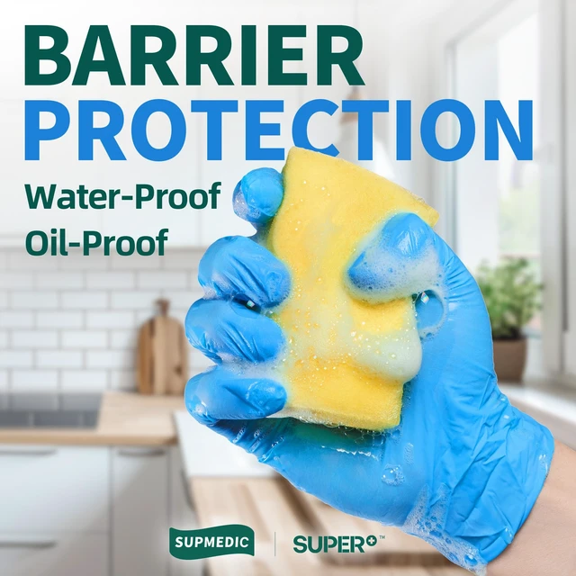 Alt view image 3 of 7 - Supmedic Vinyl Medical Exam Gloves, Latex & Powder-Free, Disposable, Blue