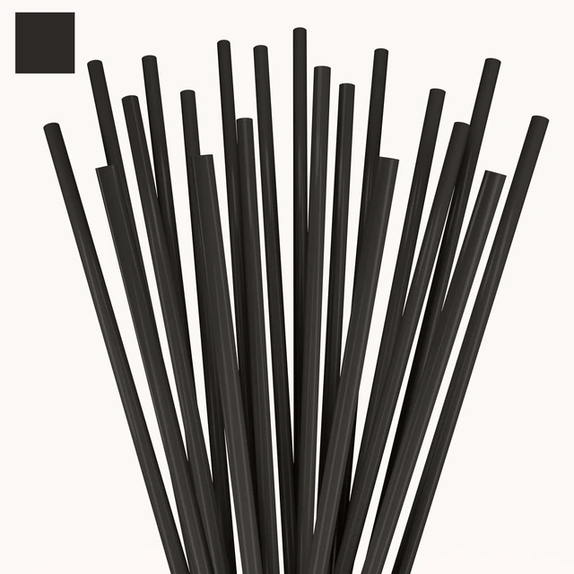 Alt view image 3 of 5 - 5-Inch Slim Plastic Coffee Stirrers and Cocktail Straws, Black, 1,000 Count