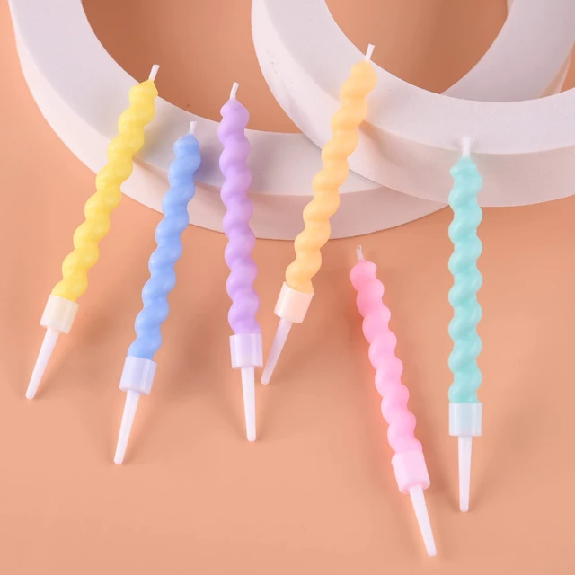 Alt view image 5 of 6 - PHD CAKE 24-Count Rainbow Spiral Birthday Candles with Holders