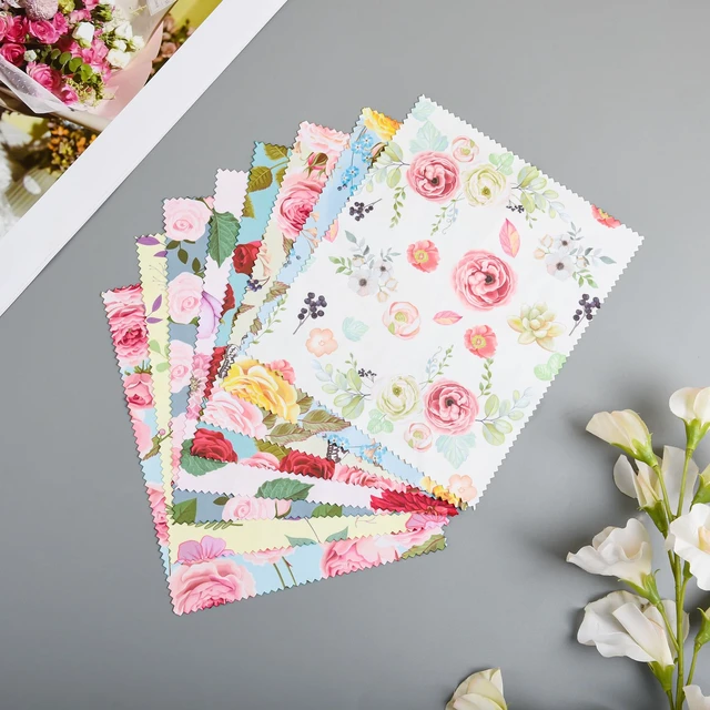 Alt view image 6 of 7 - 8 Pack Multicolor Flower Microfiber Cleaning Cloths (7" x 6") for Eyeglasses, Camera Lens, Cell Phones, Laptops, LCD TV Screens and More