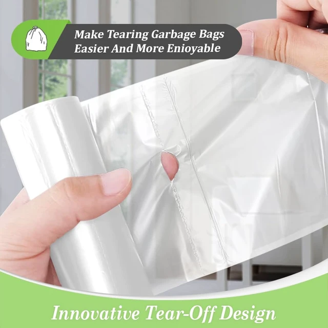 Alt view image 6 of 7 - Teivio 3Gallon Small Clear Unscented Trash Bags, 200Count
