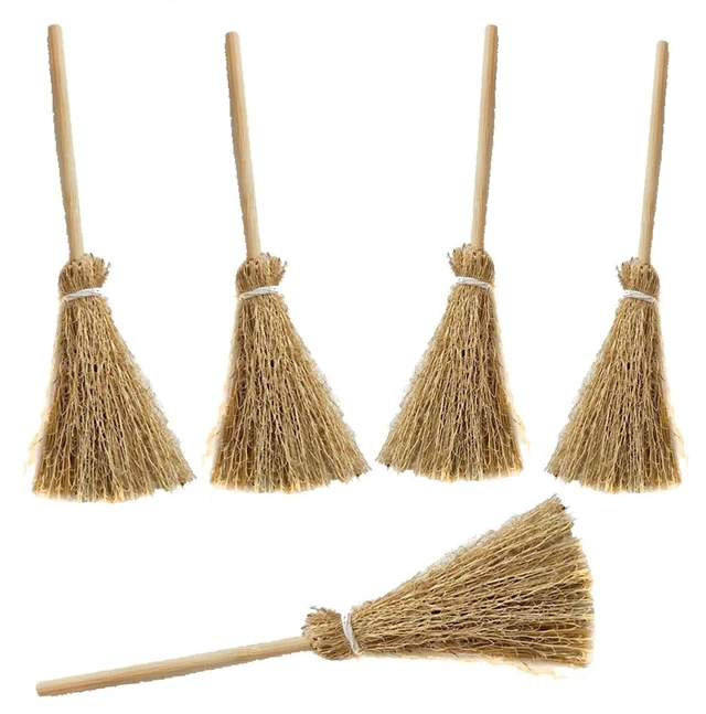 Main image of 5Pcs Mini Broom Sticks Wizard Halloween Decorations for Party Birthday Wedding DIY Crafts