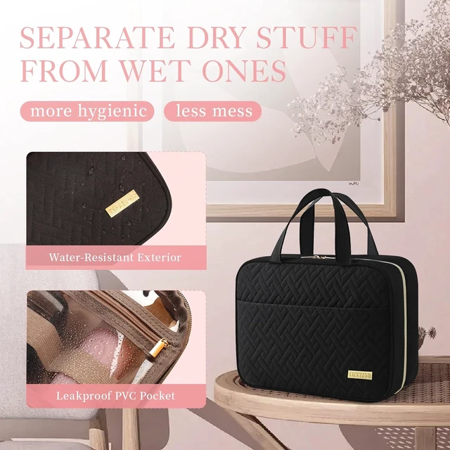 Alt view image 4 of 4 - HOTOR Hanging Travel Toiletry Bag Essentials for Women and Men Black