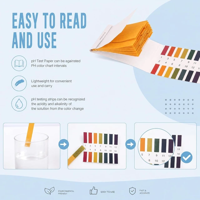 Alt view image 4 of 7 - 6 Pack 480 Strips pH Test Paper Litmus Paper Full Range 1-14