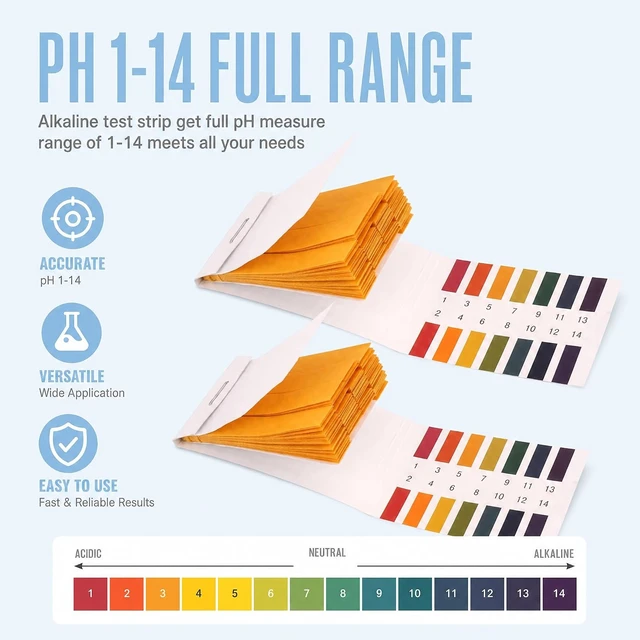 Alt view image 6 of 7 - 6 Pack 480 Strips pH Test Paper Litmus Paper Full Range 1-14