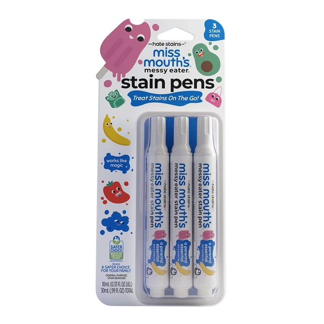 Alt view image 4 of 5 - Miss Mouth's Messy Eater Stain Treater Pens, 3 Pack, Stain Remover for Food, Grease, Coffee & More, Gentle on Laundry, Fabric & Underwear for Baby & Kids