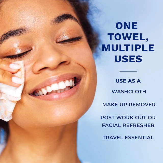 Alt view image 4 of 6 - Q-tips Clean Disposable Face Towels, 100% Cotton, 25 Count