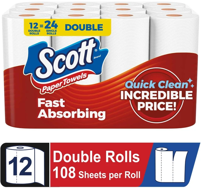 Main image of Scott Choose-A-Sheet Paper Towels, 12 Double Rolls