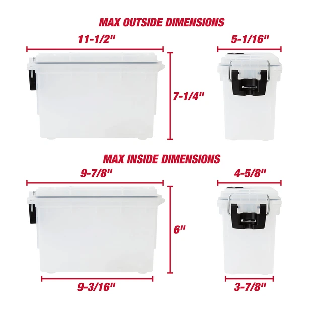 Alt view image 6 of 6 - Hyper Tough Frost Locking and Stacking Utility Tool Box, 11.5 x 5.06 x 7.25 in, Durable Plastic