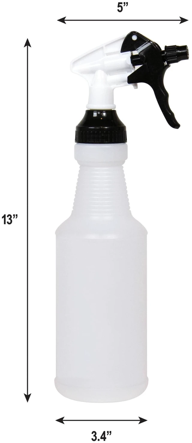 Alt view image 2 of 6 - Stout Stuff Plastic Wide Mouth Empty Spray Bottle, 3 Pack, 32oz