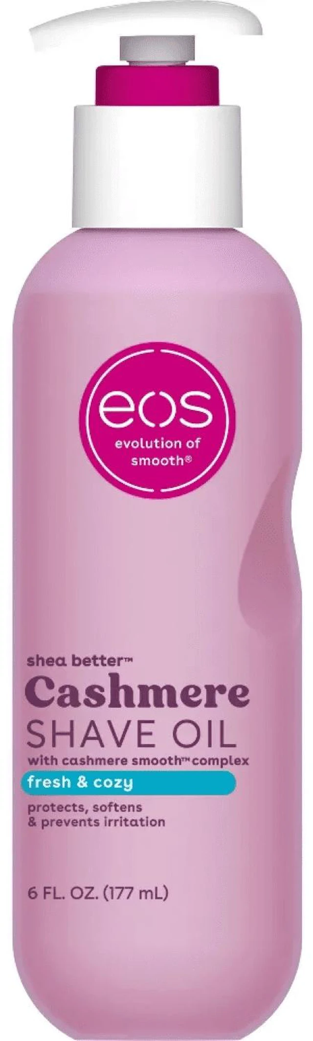 Main image of Eos Cashmere Shave Oil 6 Fl Oz, Fresh & Cozy, for Smooth Skin