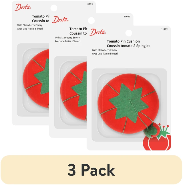 Main image of 3-Pack Dritz Red Tomato Pin Cushion