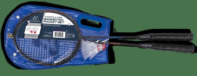 Alt view image 5 of 7 - EastPoint Sports 2-Player Badminton Racket Set with 2 Steel Shaft Rackets and 2 Shuttlecocks