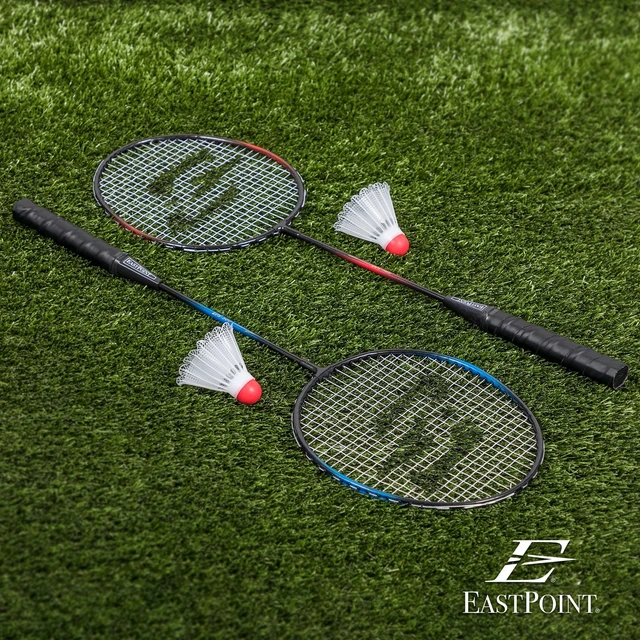 Alt view image 4 of 7 - EastPoint Sports 2-Player Badminton Racket Set with 2 Steel Shaft Rackets and 2 Shuttlecocks