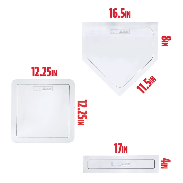 Alt view image 2 of 7 - Franklin Sports MLB Throw Down Rubber Baseball Base Set - 5 Piece, White