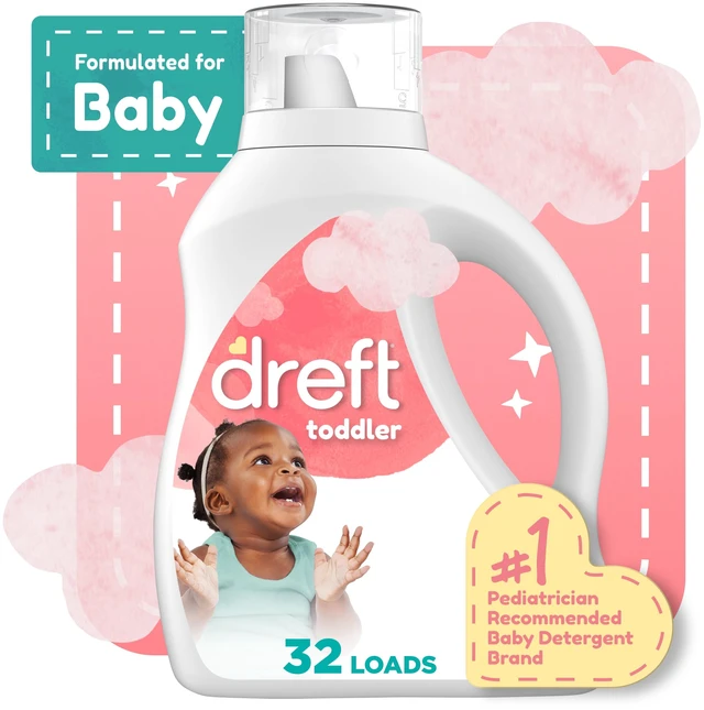 Main image of Dreft Liquid Laundry Detergent for Toddlers, Unscented, 42 fl oz, 32 Loads