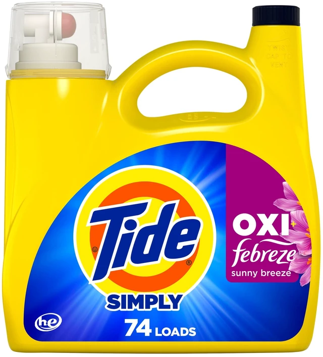 Main image of Tide Simply Oxi Boost + Febreze Odor Defense, Sunny Breeze, 74 Loads, 105 fl oz