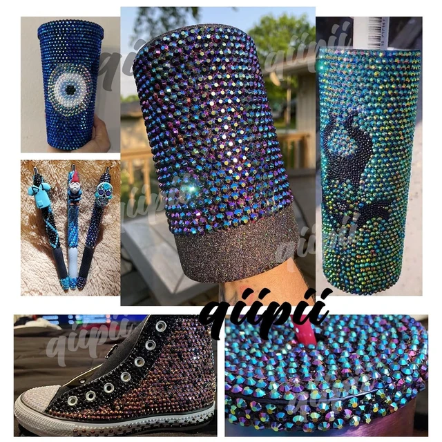 Alt view image 4 of 7 - Qiipii 24 Color Bedazzler Kit Full Grids 3mm Resin Rhinestones