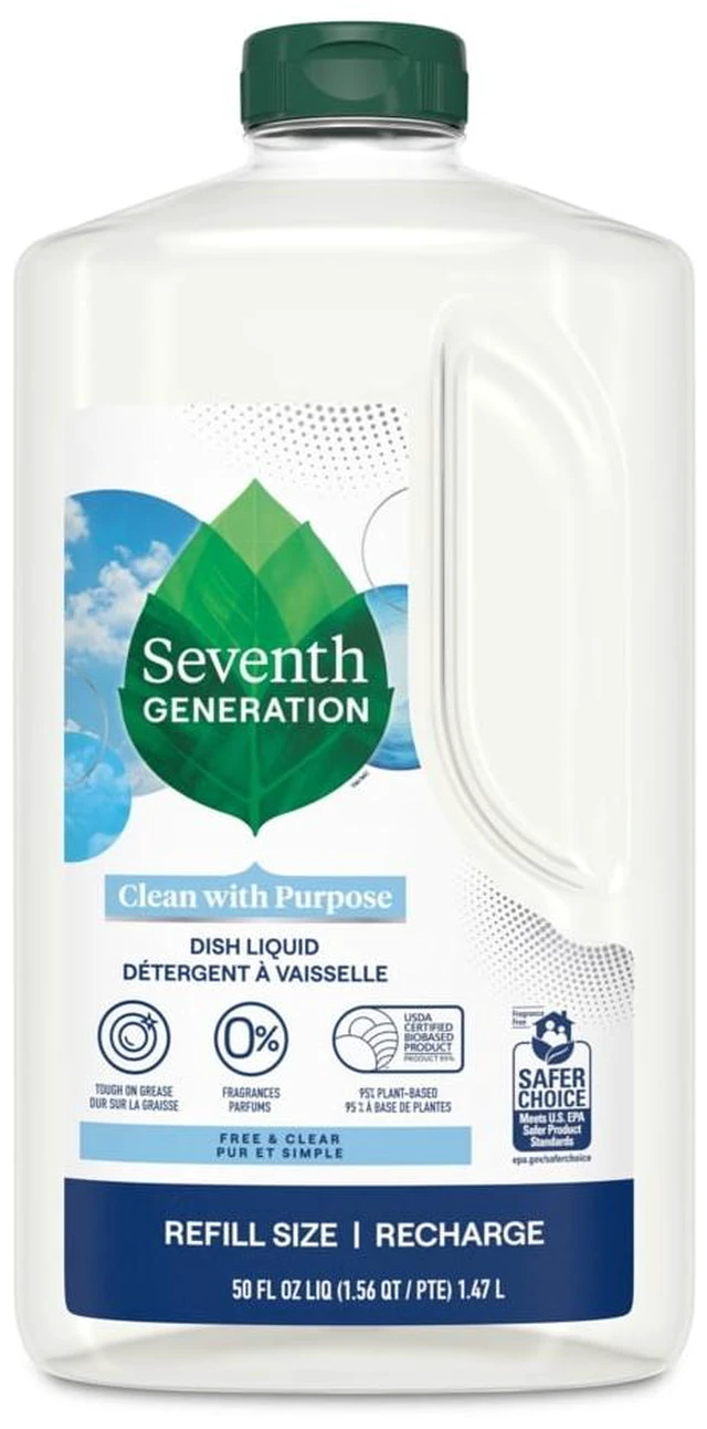 Alt view image 4 of 6 - Seventh Generation Free & Clear Dish Soap Refill, Fragrance Free, 50 fl oz