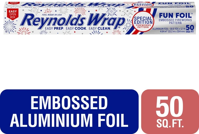 Main image of Reynolds Wrap Fun Foil Special Edition Fireworks Pattern Embossed Aluminum Foil Roll 50 Sq. Ft.