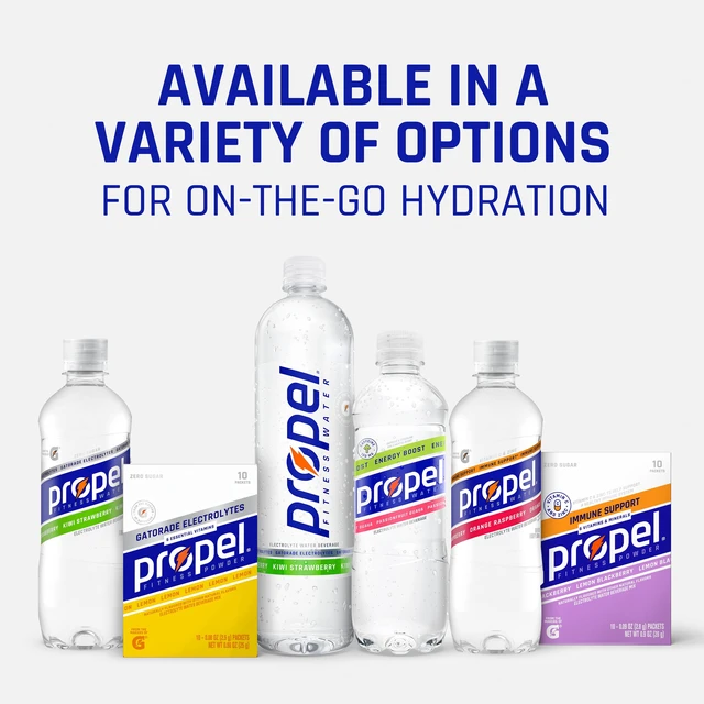 Alt view image 4 of 6 - Propel Electrolyte Enhanced Water Sports Drink, Tropical Punch, 12 fl oz, 8 Count