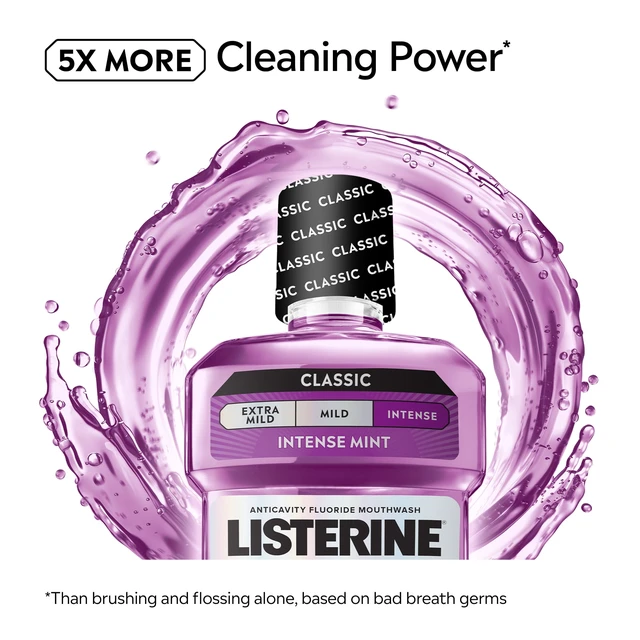 Alt view image 2 of 5 - Listerine Total Care Anticavity Fluoride Mouthwash, Intense Mint, 8.5fl oz/250mL