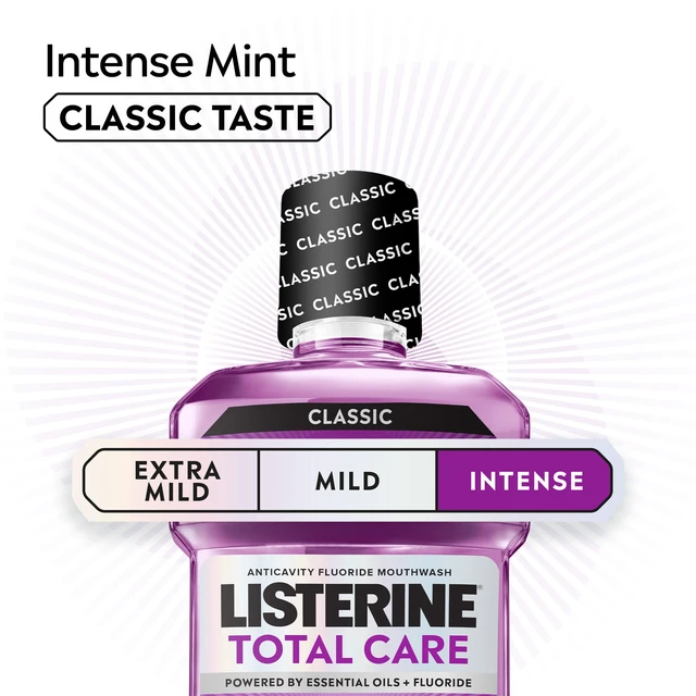 Alt view image 5 of 5 - Listerine Total Care Anticavity Fluoride Mouthwash, Intense Mint, 8.5fl oz/250mL