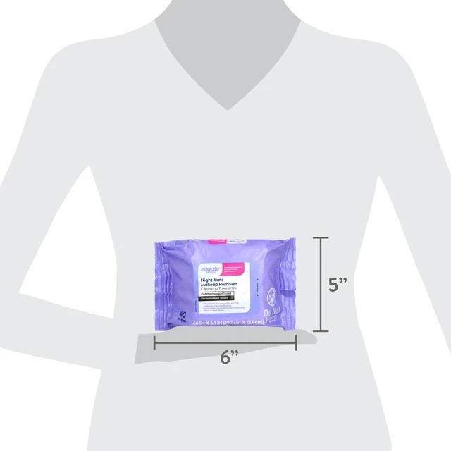 Alt view image 3 of 7 - Equate Night-Time Makeup Remover Cleansing Towelettes, 80Count