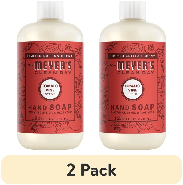 Main image of Mrs. Meyer's Clean Day Hand Soap, Tomato Vine Scent, 2 Pack, 12.5 Fl Oz