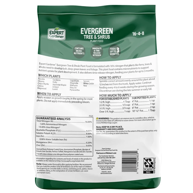 Alt view image 2 of 6 - Expert Gardener Evergreen Tree and Shrub Plant Food 16-4-8 Fertilizer, 4 lb