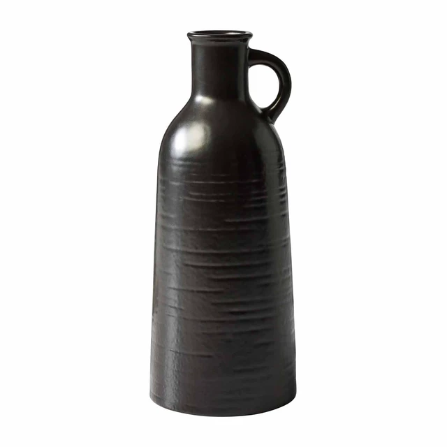 Alt view image 5 of 5 - Better Homes & Gardens Ceramic Jug Vase, Black, 8 in