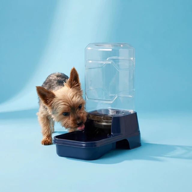 Alt view image 6 of 6 - Vibrant Life 0.4gal Gravity Waterer for Extra Small Pets, Navy