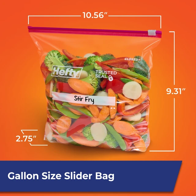 Alt view image 3 of 5 - Hefty Slider Gallon Storage Bags, 40 Count