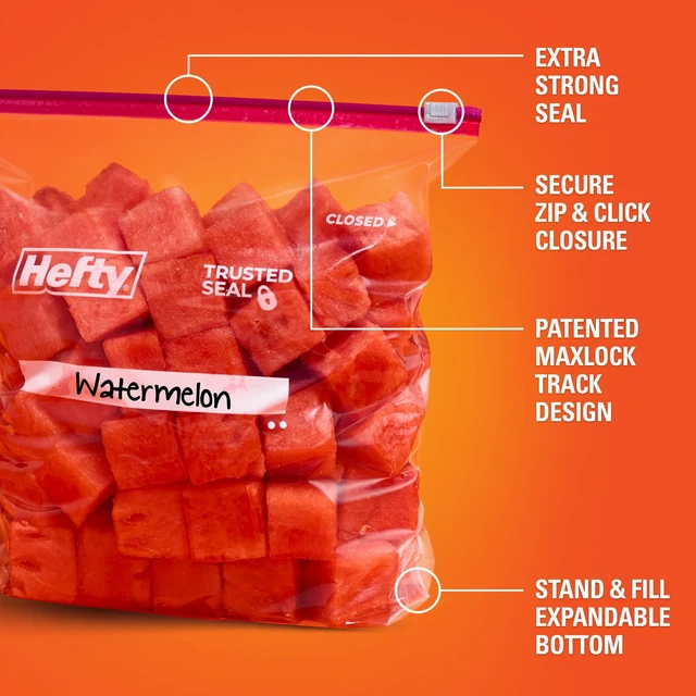 Alt view image 4 of 5 - Hefty Slider Gallon Storage Bags, 40 Count