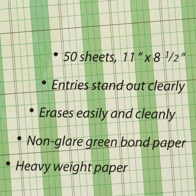 Alt view image 6 of 6 - Norcom Columnar Ledger Pad 6 Columns 8.5"x11" Letter Size 50 Sheets