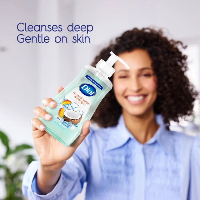Alt view image 2 of 6 - Dial Clean + Gentle Liquid Hand Soap Refill, Coconut Water & Mango, 52 oz