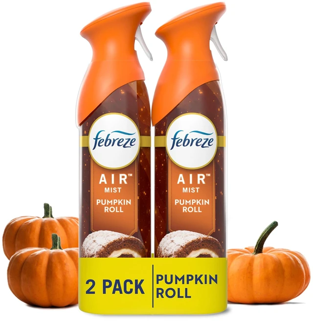 Main image of Febreze Odor-Fighting Air Freshener Spray Pumpkin Roll Air Mist, 8.1 oz, 2ct