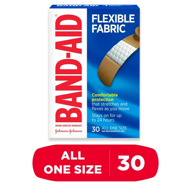 Alt view image 6 of 6 - Band-Aid Flexible Fabric Adhesive Bandages, One Size, 30 Count